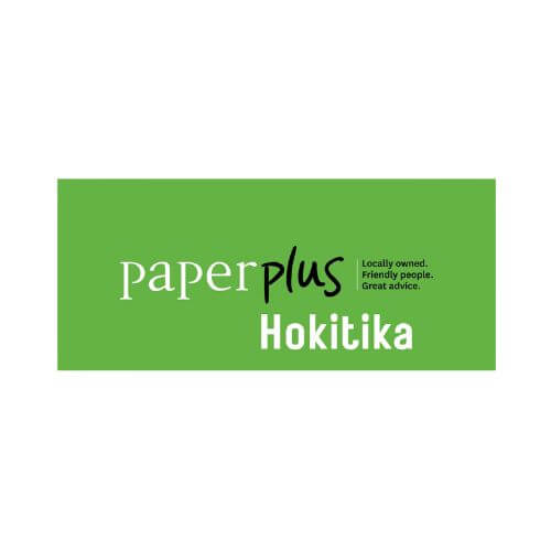 Green Paper Plus Hokitika logo with the text "Locally owned. Friendly people. Great advice.