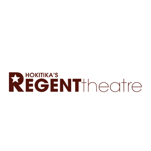 Logo of Hokitika's Regent Theatre with bold lettering and a star symbol in the letter "R.